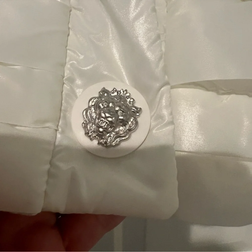 Chanel iridescent white puffer winter vest